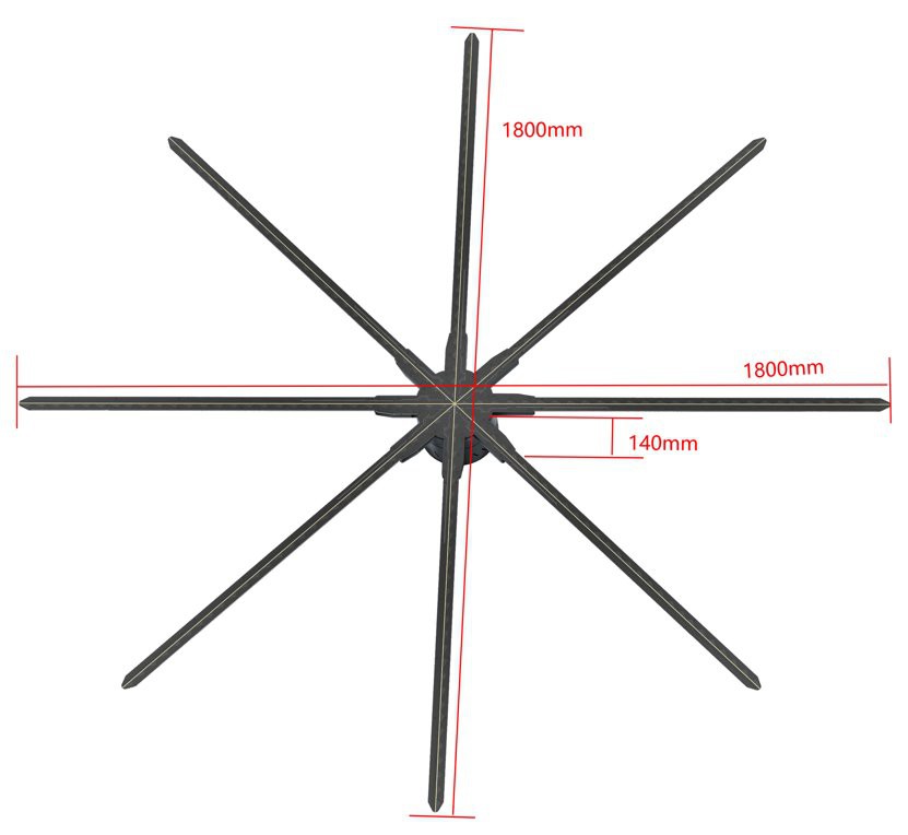 180cm LED fan 180cm LED fan
